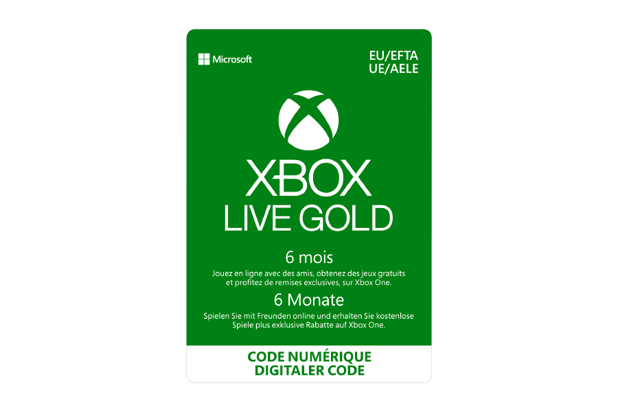 Xbox Live Gold Abonnement - 6 Monate